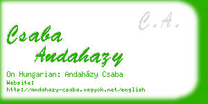 csaba andahazy business card